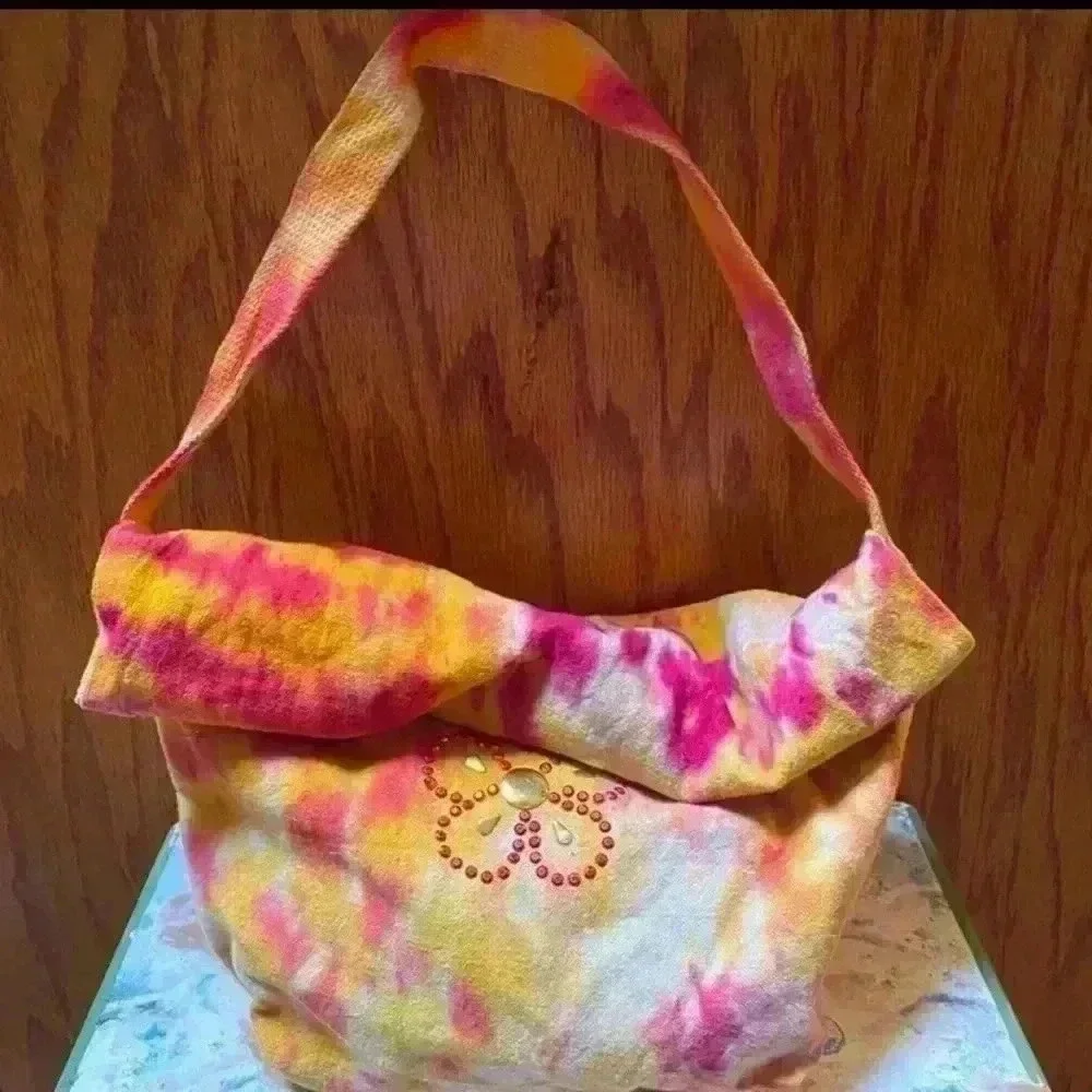 Hand Tie dyed lunch bag